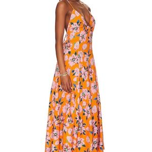 **New **Finer Things Maxi Dress in Sunshine Combo